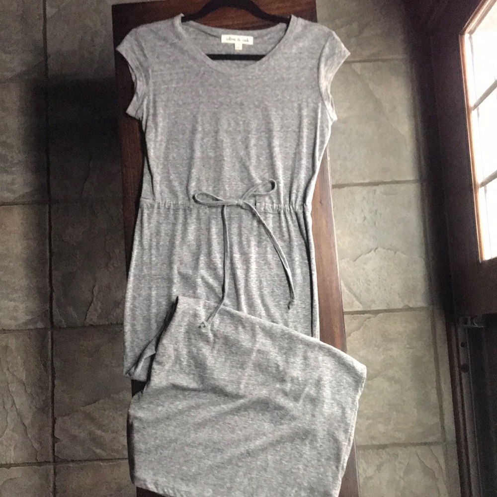 Jersey-knit long dress